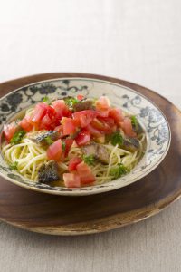 【狭窄症対策レシピ】サンマとトマトのパスタ